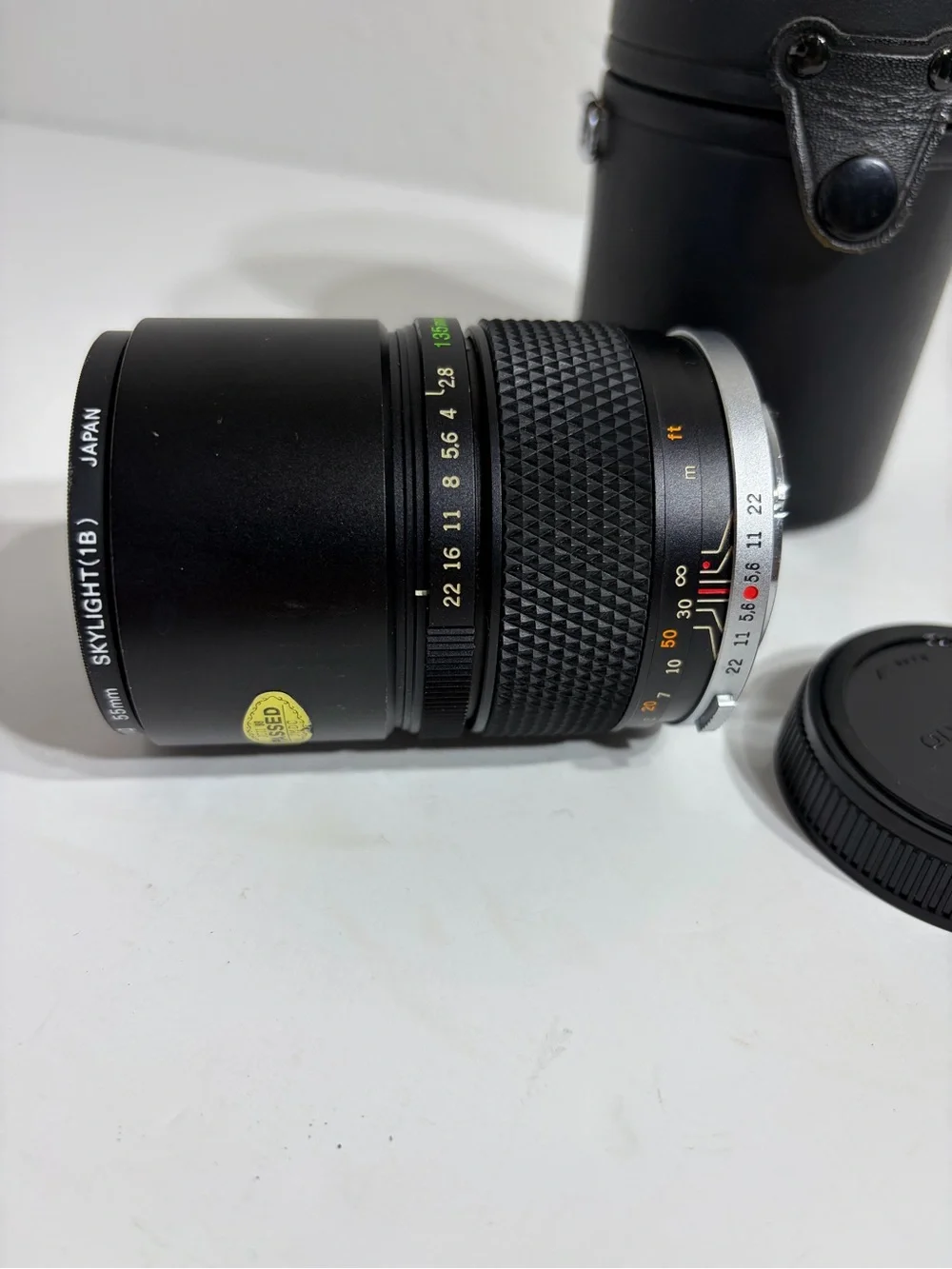 Vintage Olympus 135mm F2.8 Lens with Case